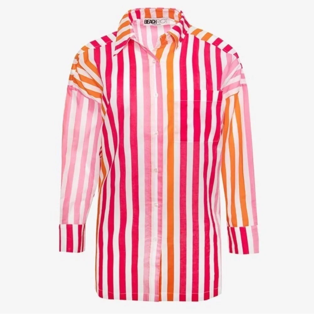 NWT BEACH RIOT ALEXA TOP IN SUNSET STRIPES - Size PL SKU:129